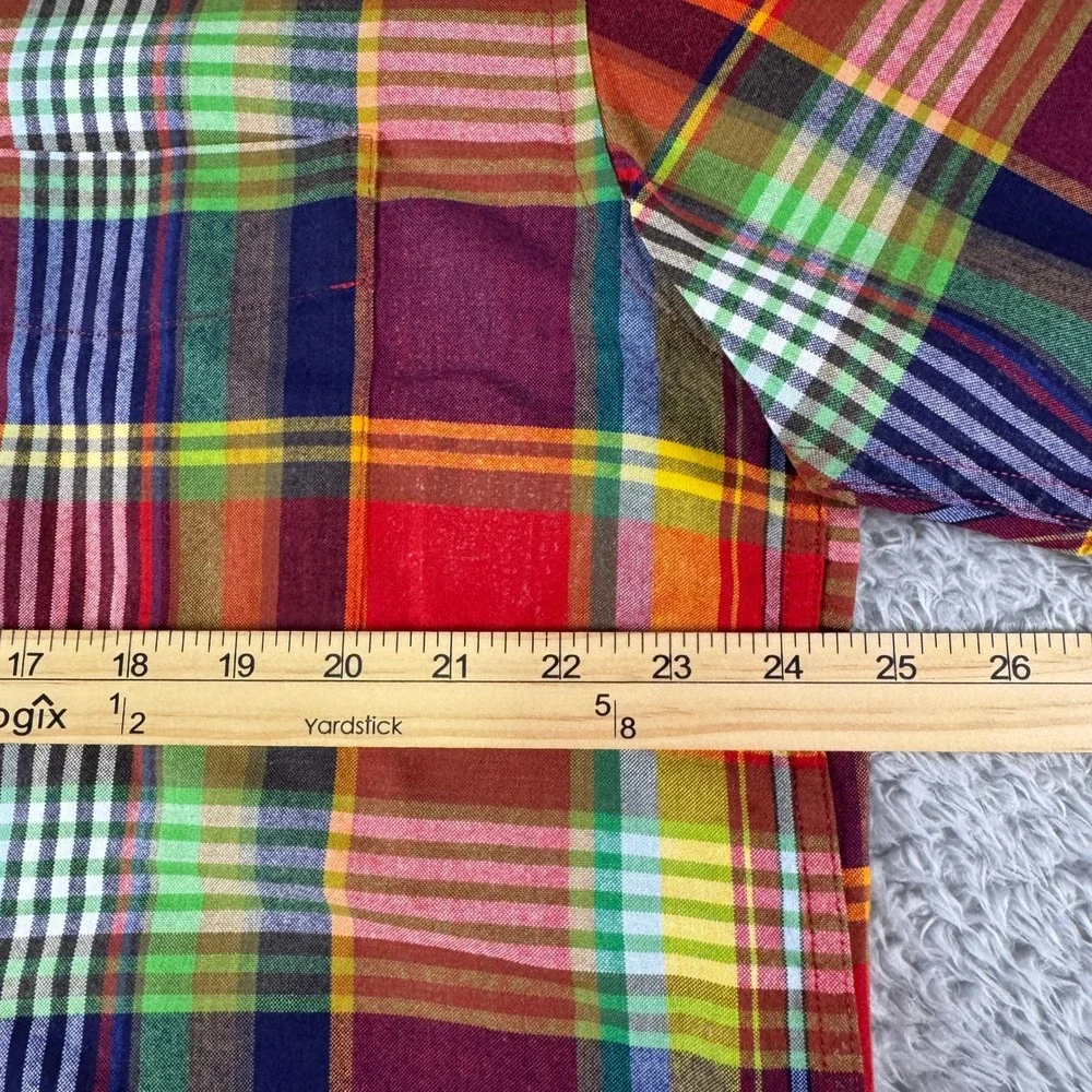 Orvis Signature Collection Mens Large Multi Color Plaid Cotton Shirt - Picture 8 of 8